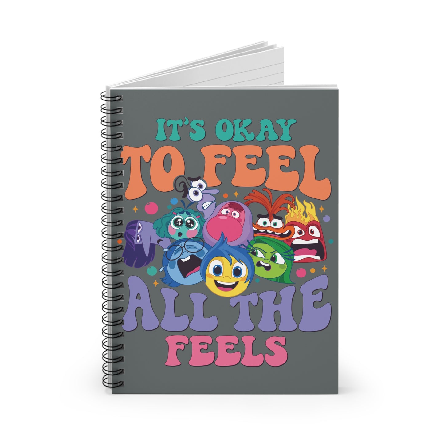 Feel All The Feels Spiral Notebook - Ruled Line