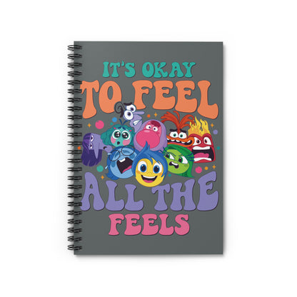 Feel All The Feels Spiral Notebook - Ruled Line
