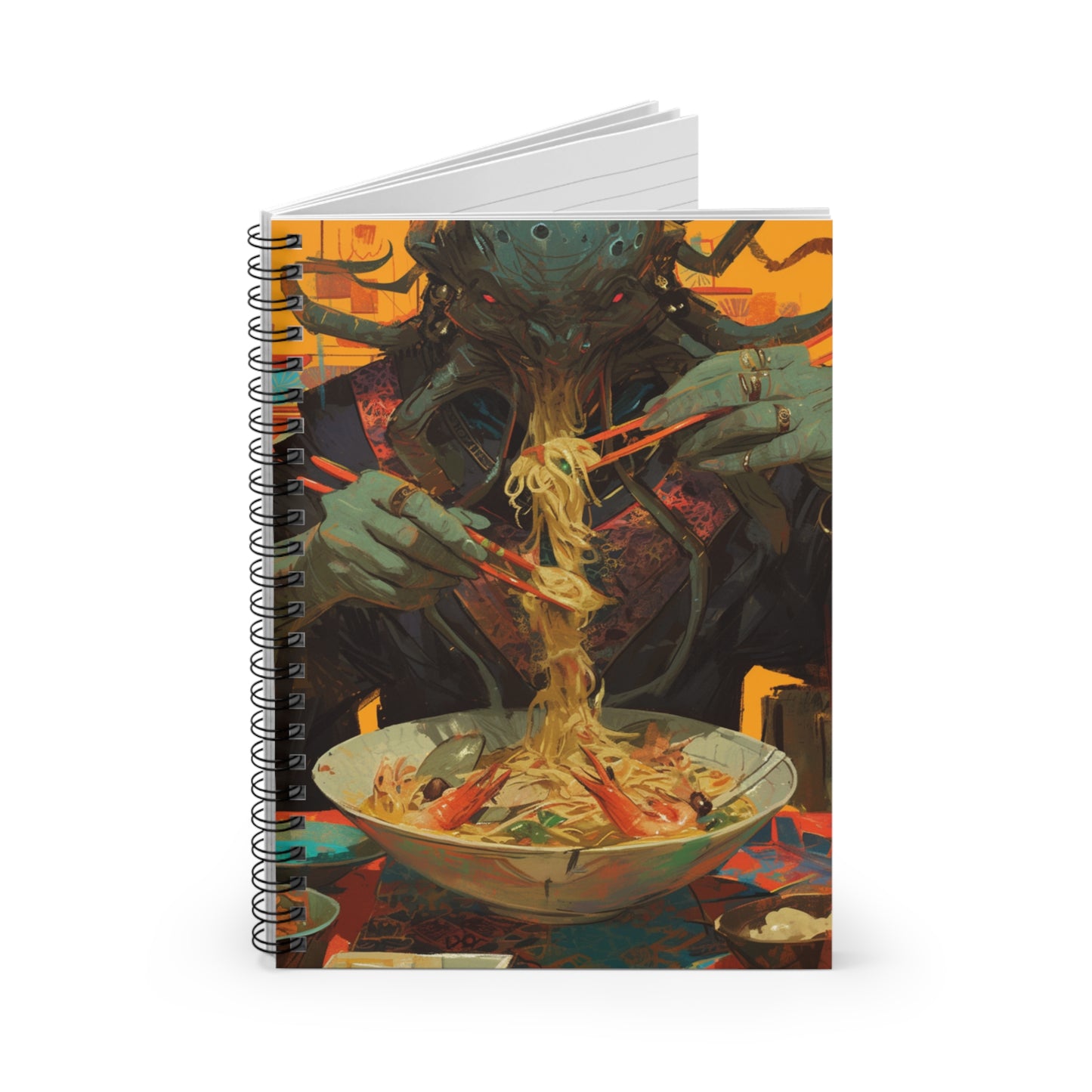 Ruled Line Notebook - Seafood Ramen