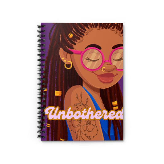 Spiral Notebook - Ruled Line, Unbothered Vibes