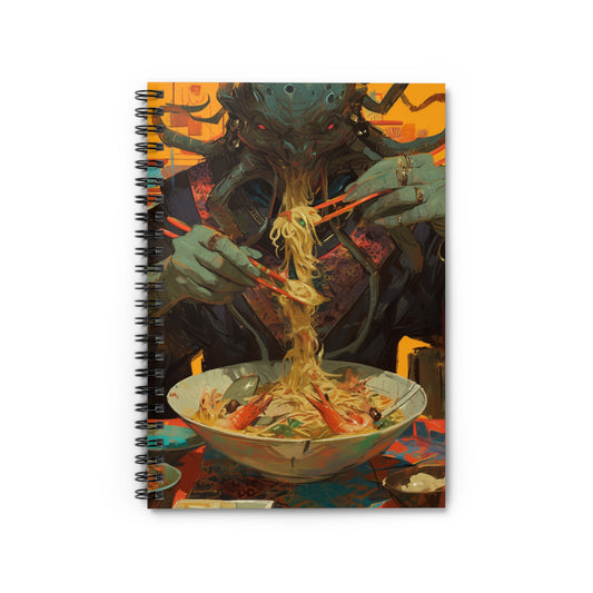 Ruled Line Notebook - Seafood Ramen