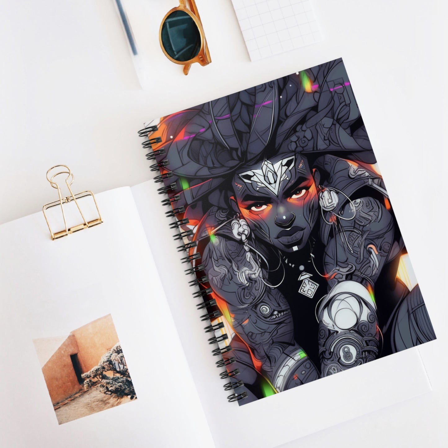 Spiral Notebook - warrior's stance