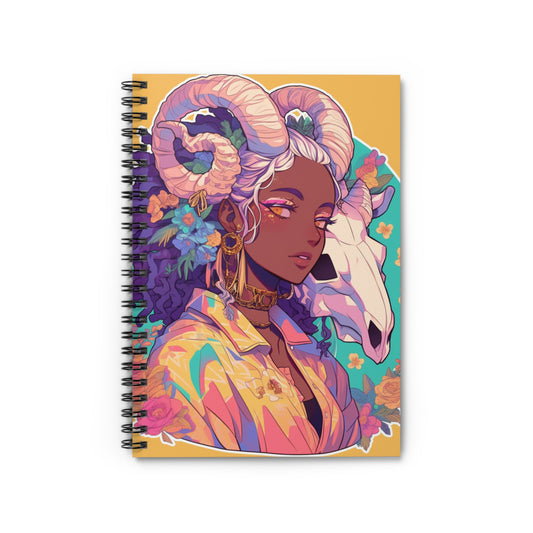 Spiral Notebook -Capricorn Goddess Ruled Line